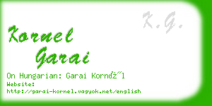 kornel garai business card